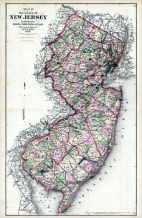 New Jersey State Map, Somerset County 1873